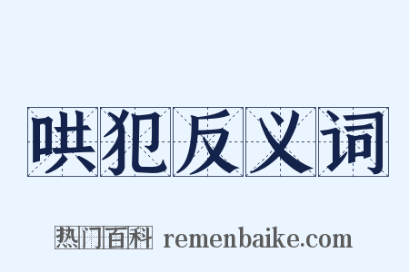 哄犯反义词是什么意思的图片